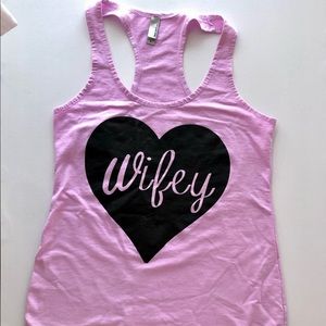 “Wifey” Purple Tank Top| Just Married Top| Razor Back|